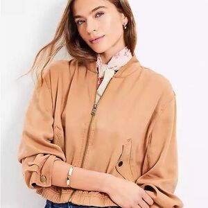LOFT Women's Brown Bomber Jacket